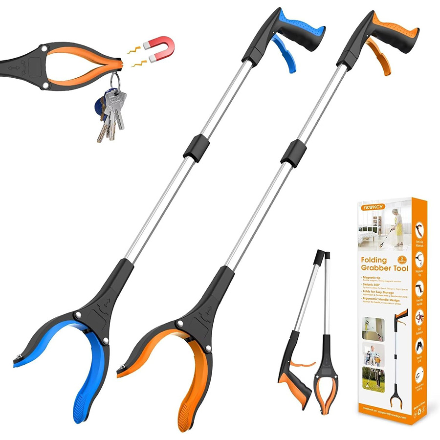 Grabber Reacher Tool with 360° Rotating Jaw & Magnet