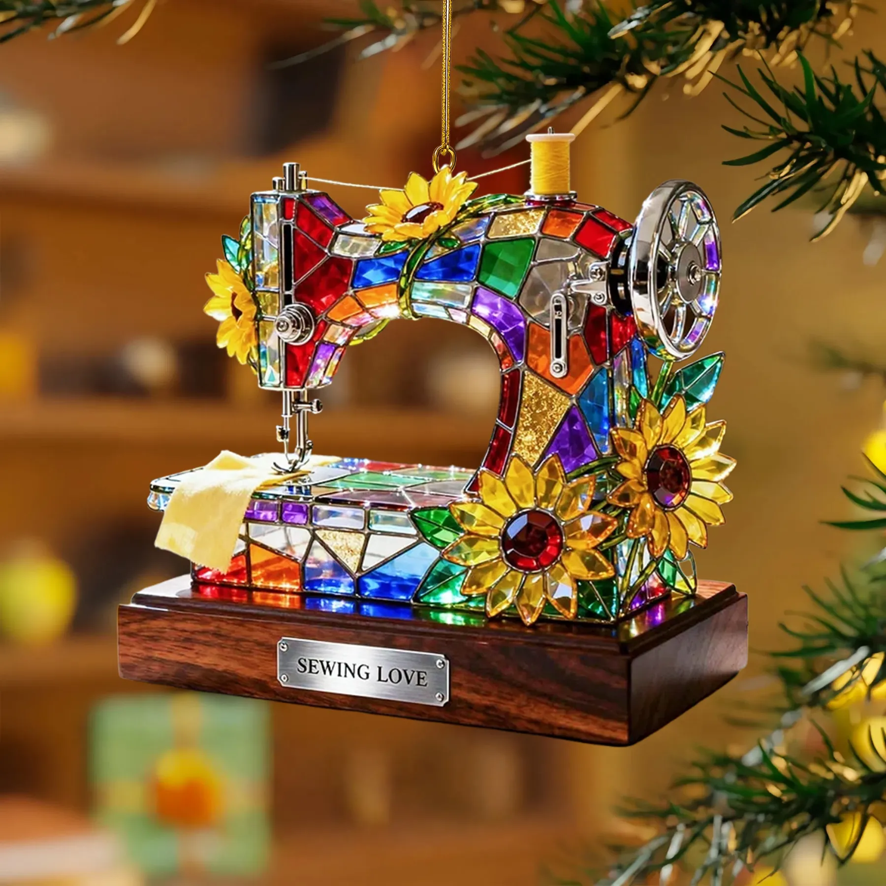 Radiant Sewing Love Ornament