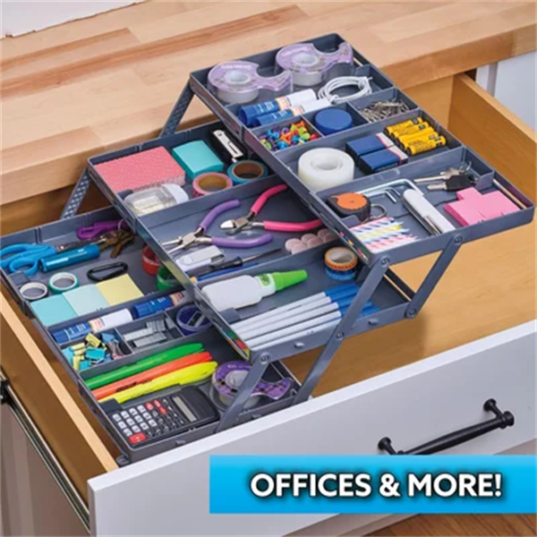 Multi-Level Drawer Organizer - Lets You Organize & Store Up To 3X More!