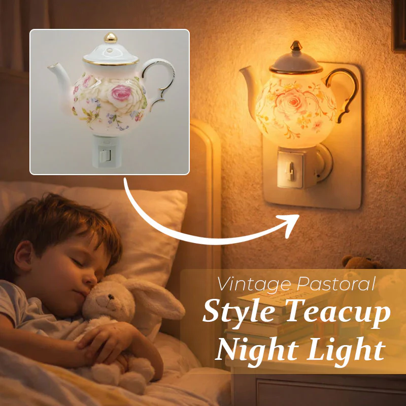 Hand-painted Ceramic Teapot Night Light