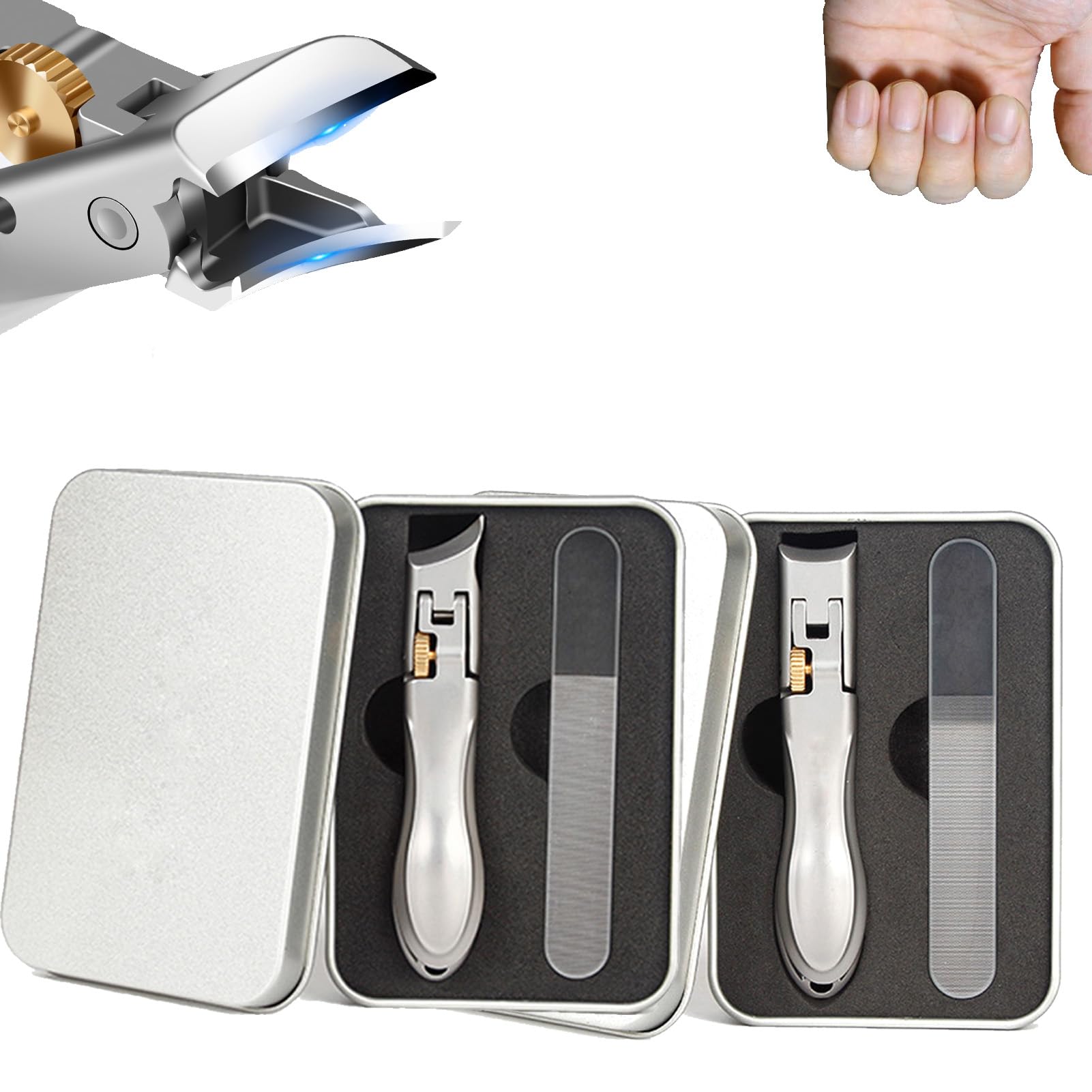 Splash-Proof Large Opening Nail Clippers for Hard/Thick Toenail