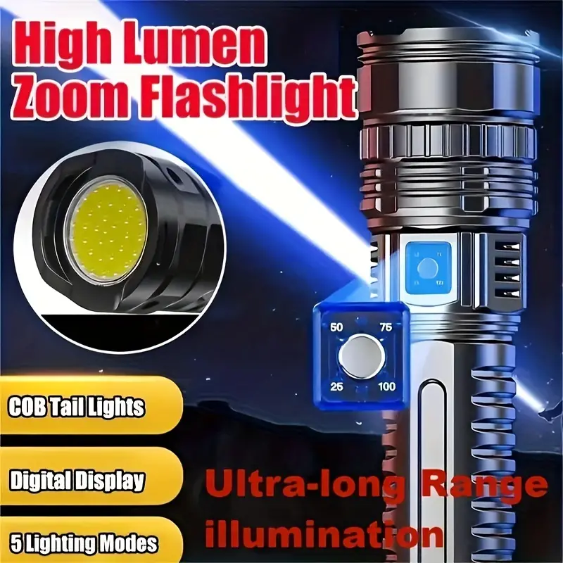 12,000 lumens Ultra-Bright LED Flashlight