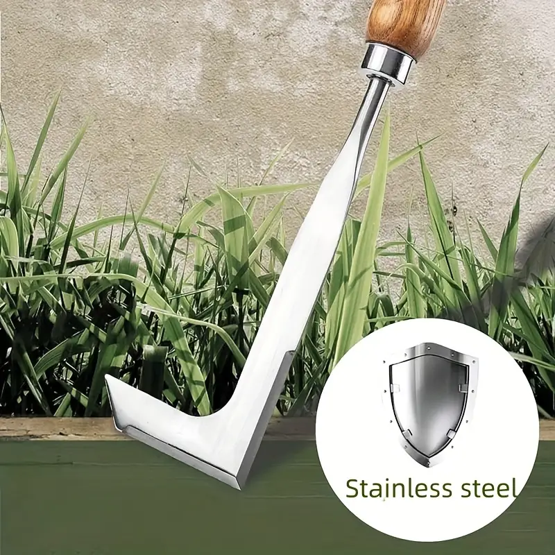 Crevice Weeding Tool Stainless Steel Manual Weeder Beech Handle Gardening Tool
