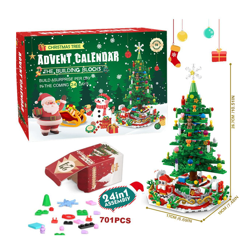 ✨Last Day 49% OFF 🎁Countdown Calendar 2024 Christmas Theme Building Set