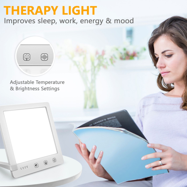 Ultra-Thin UV-Free 10000 Lux Therapy Light Touch Control Lamp