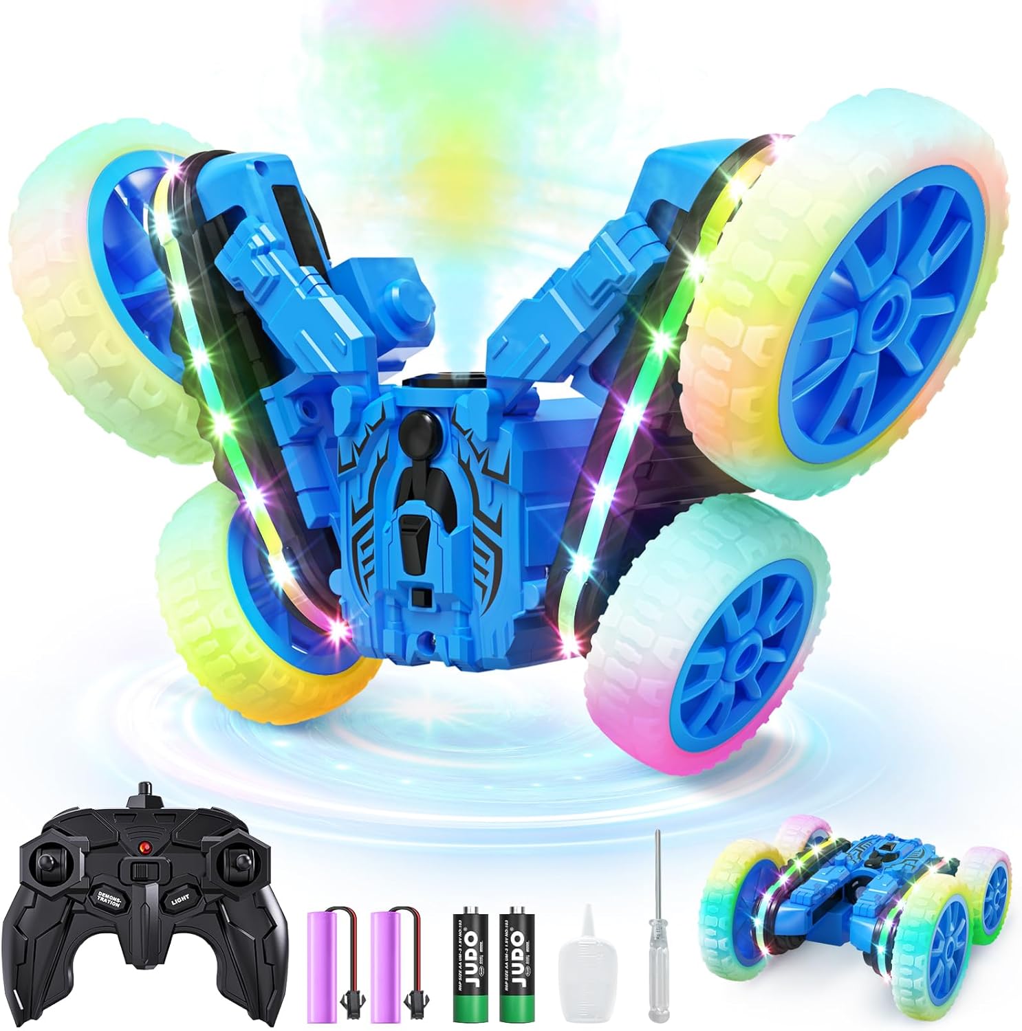 2.4Ghz 360°Rotating 4WD Spray RC Stunt Car