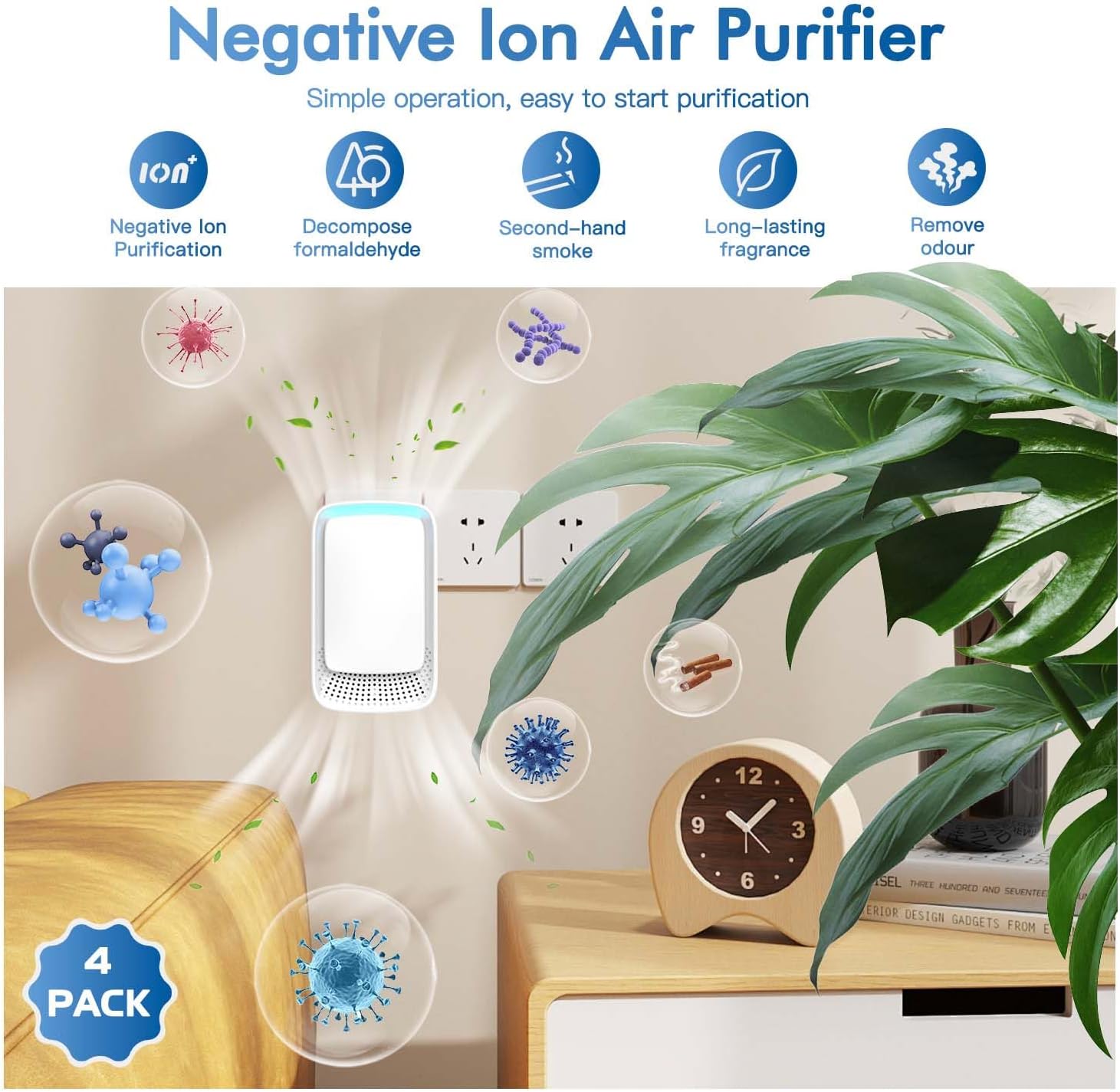 Air Purifier Room Mold Deodorizer Pet Odor Eliminator