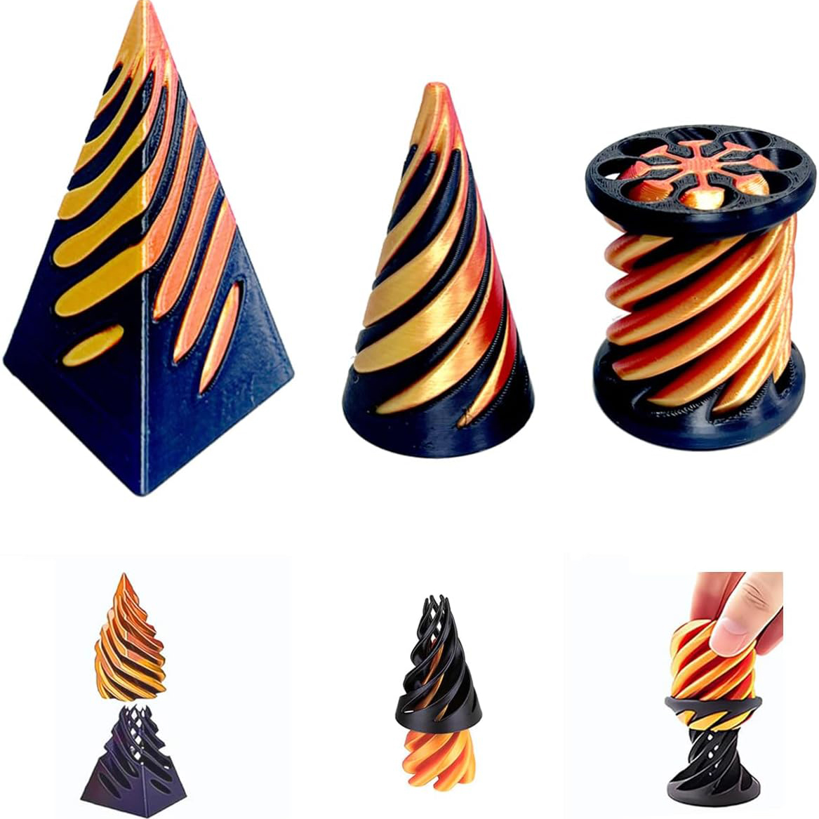 🔥3D Printed Spiral Cone Fidget Toy