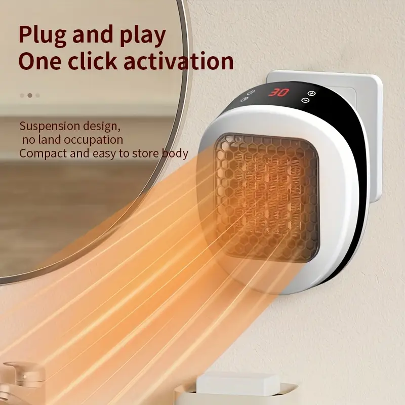 600W PTC Ceramic Wall-Mounted RC Space Heater