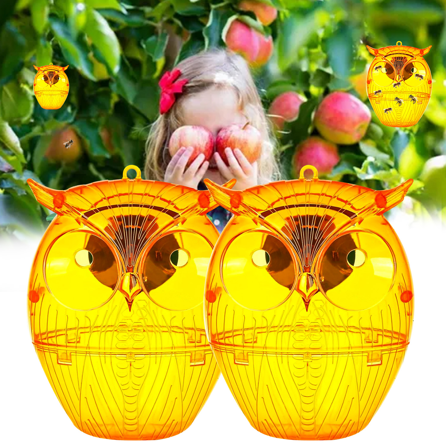 🦉⚡ 2 Pack Solar Owl Wasp Trap – Nature’s Guardian Meets High-Tech Pest Control! 🌞🐝