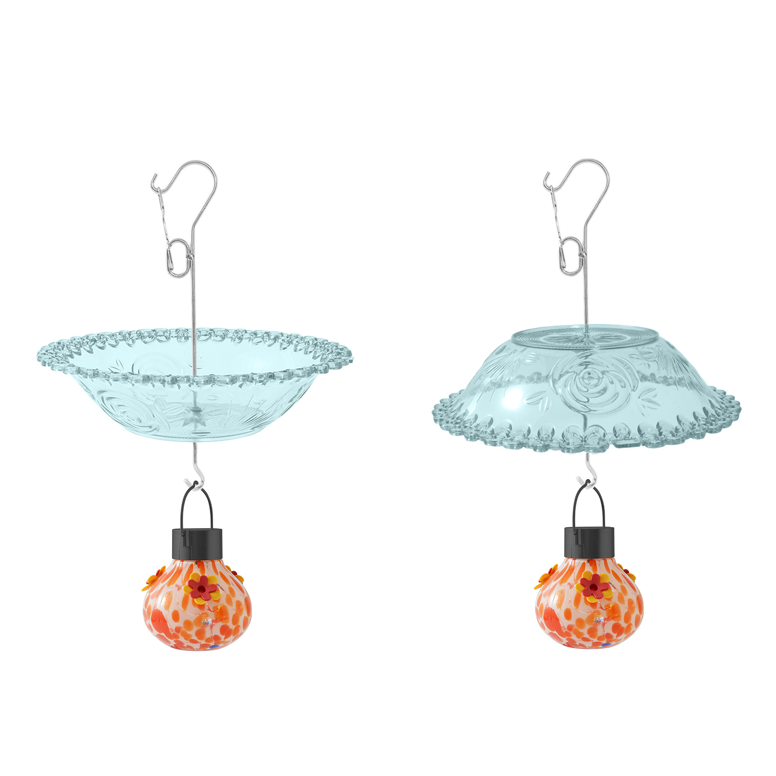 🌞💐 Solar Hummingbird Feeder – Sip, Shelter & Shine with Every Sunset! 🦜✨