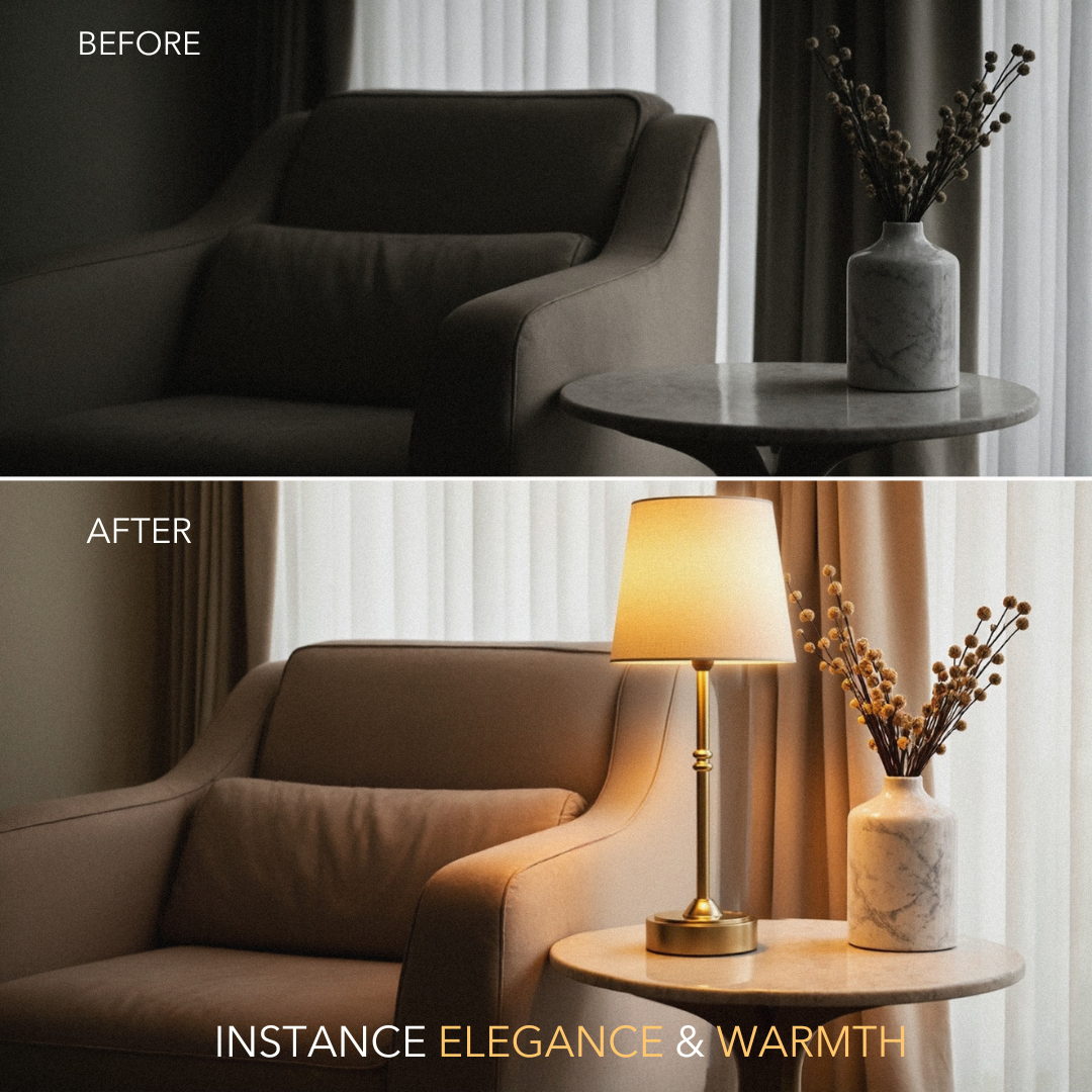 Fabric Cover LED Modern Simple Desk Lamp