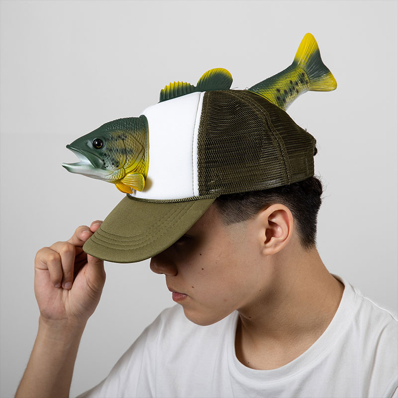 Custom Fish Caps Men's Fish Trucker H at