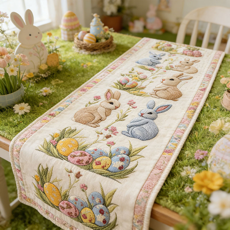 Easter Joy Quilted Table Runner