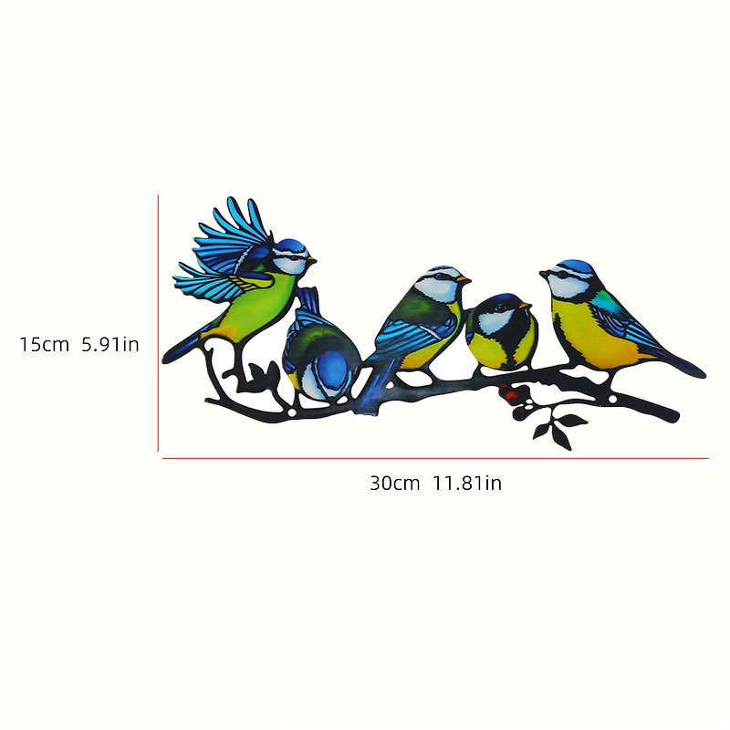 🐦 Colorful Metal Bird Wall Art – Vibrant Garden & Home Decor ✨
