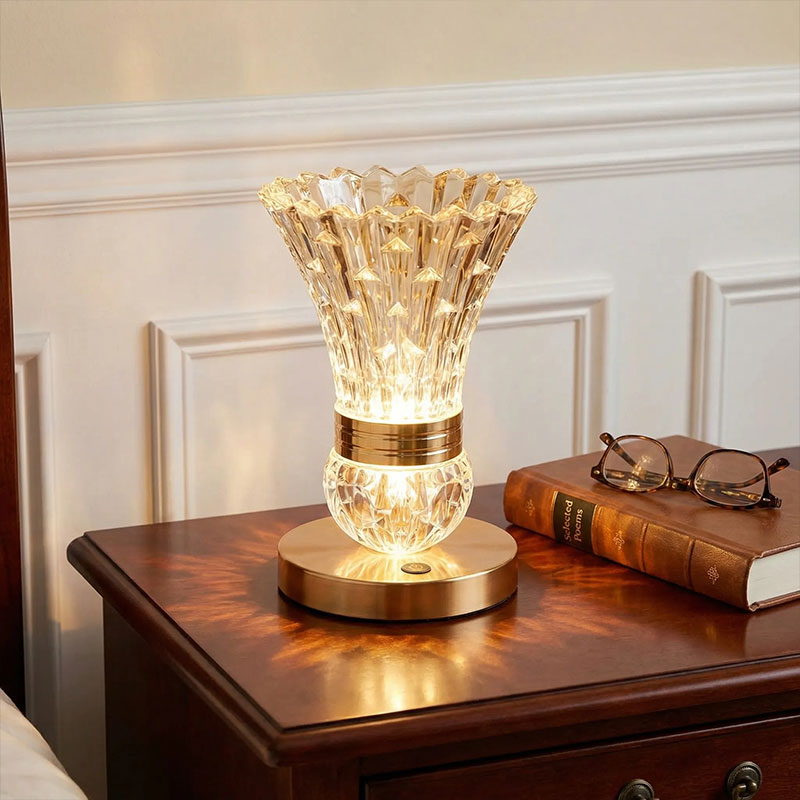 ✨ 2-in-1 Crystal Vase Table Lamp