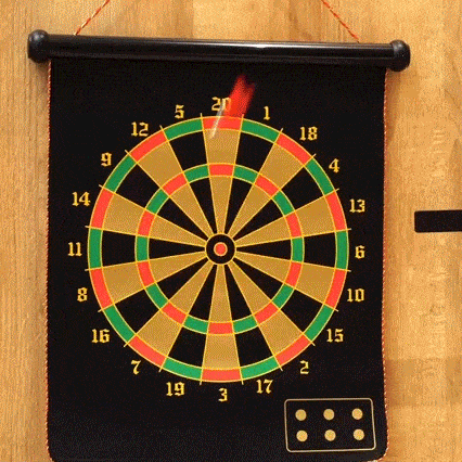Magnetic Double Sided Dart Board for Kids