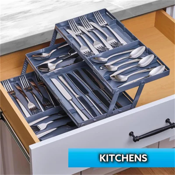 Multi-Level Drawer Organizer - Lets You Organize & Store Up To 3X More!
