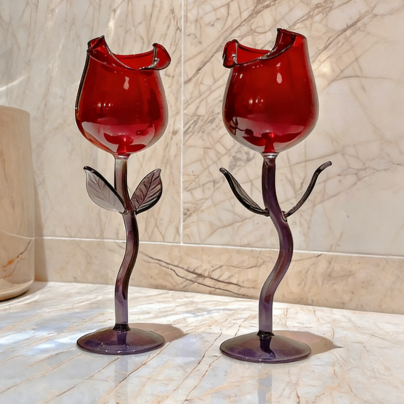 🌹🍷 Romantic Rose-Shaped Wine Glasses – Elegance for Every Special Moment 🍷🌹