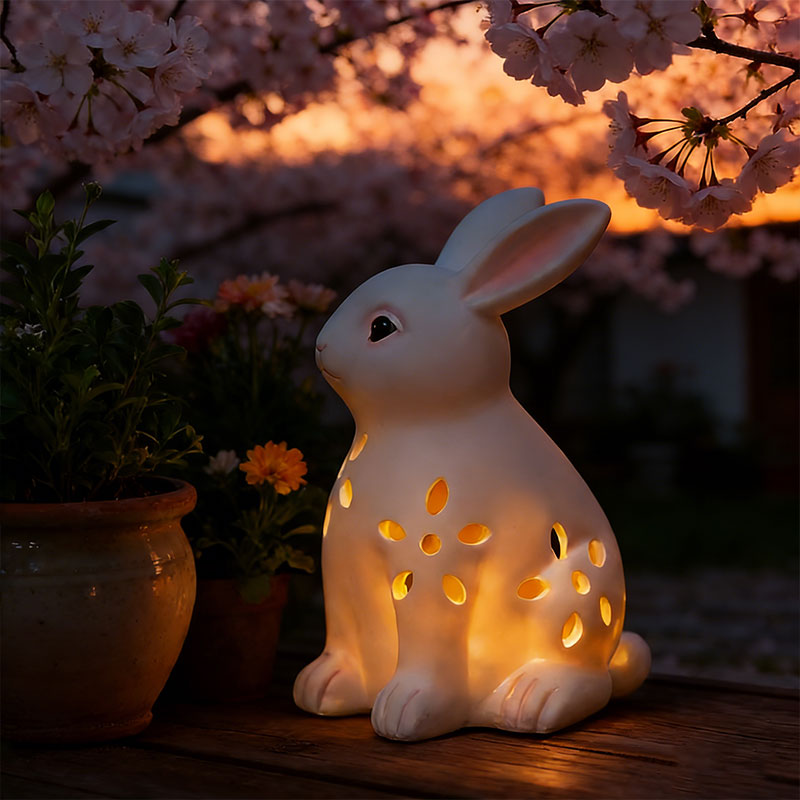 🐰☀️ Solar Easter Rabbit Garden Decor – Soft Glow for Spring & Beyond ☀️🐰