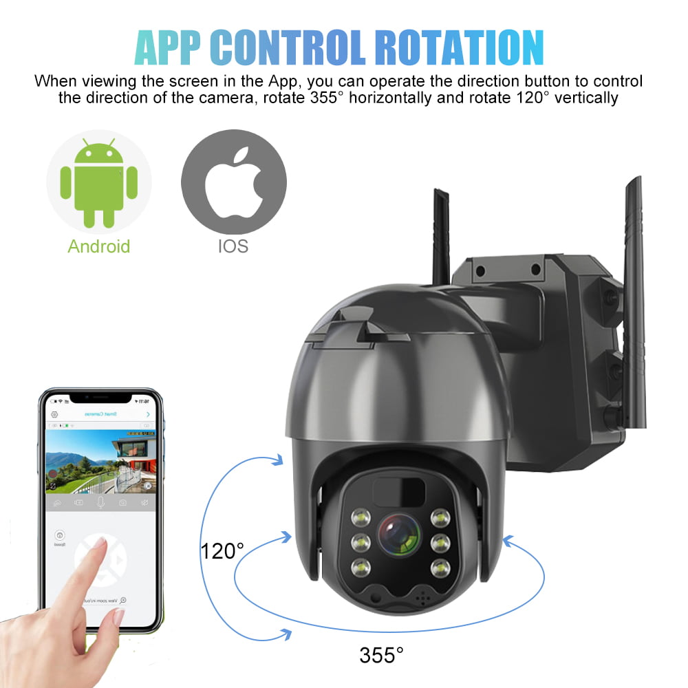Solar Pan Tilt & Zoom Security Camera