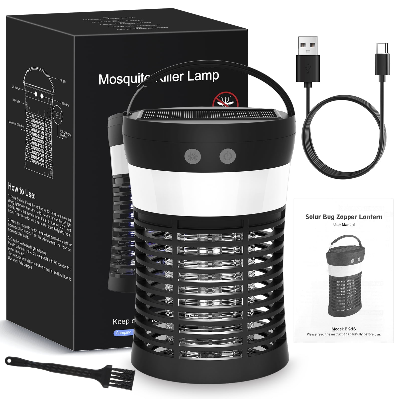 Solar Bug Zapper Outdoor Waterproof