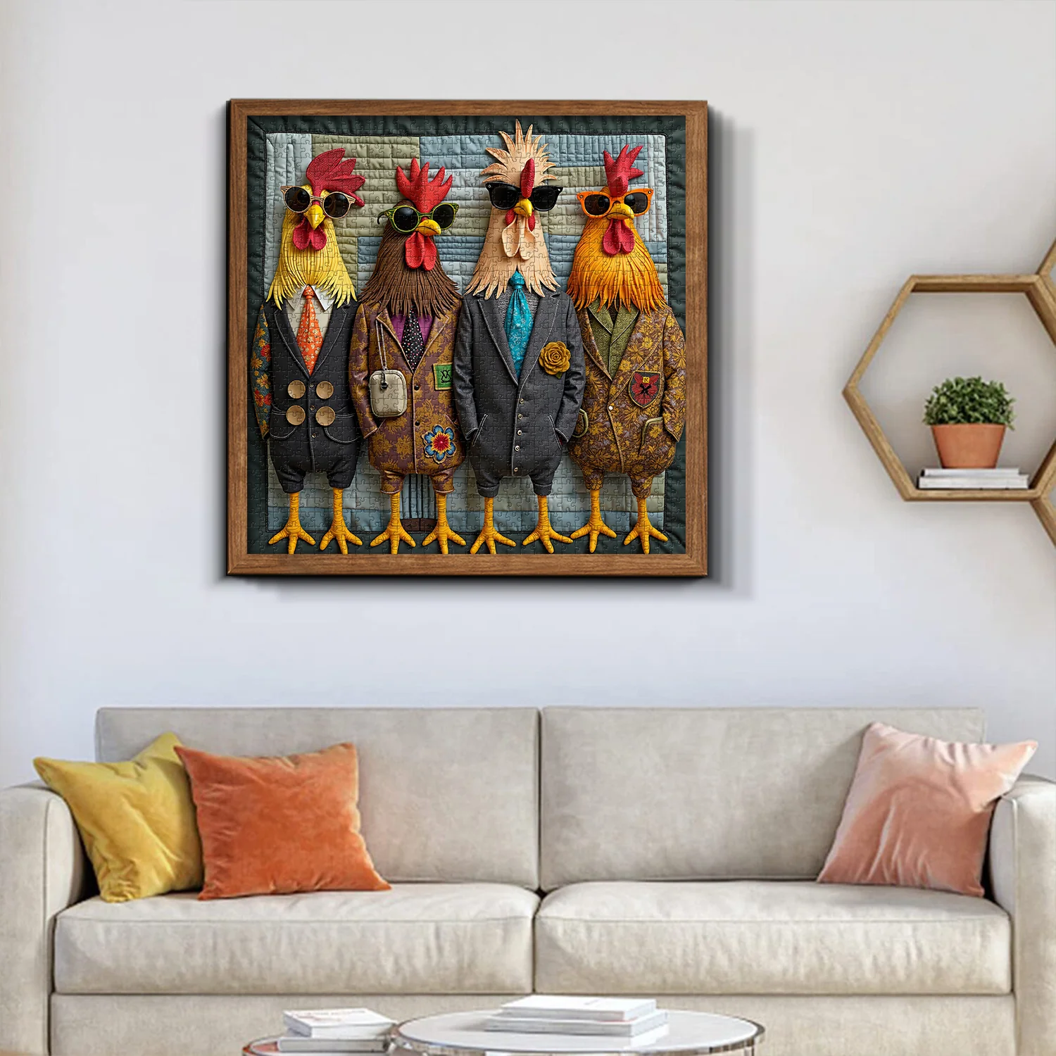 Runway Roosters Jigsaw Puzzle 1000 Pieces