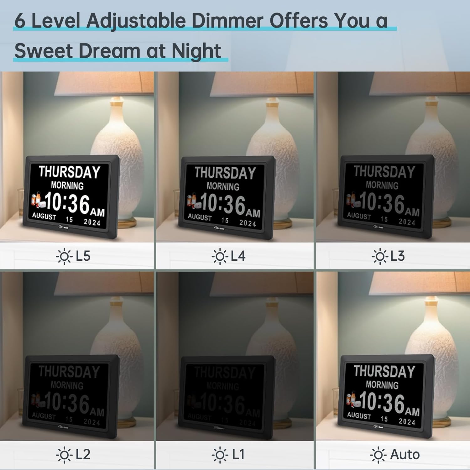 Welnax™ Digital Dementia Alarm Clock