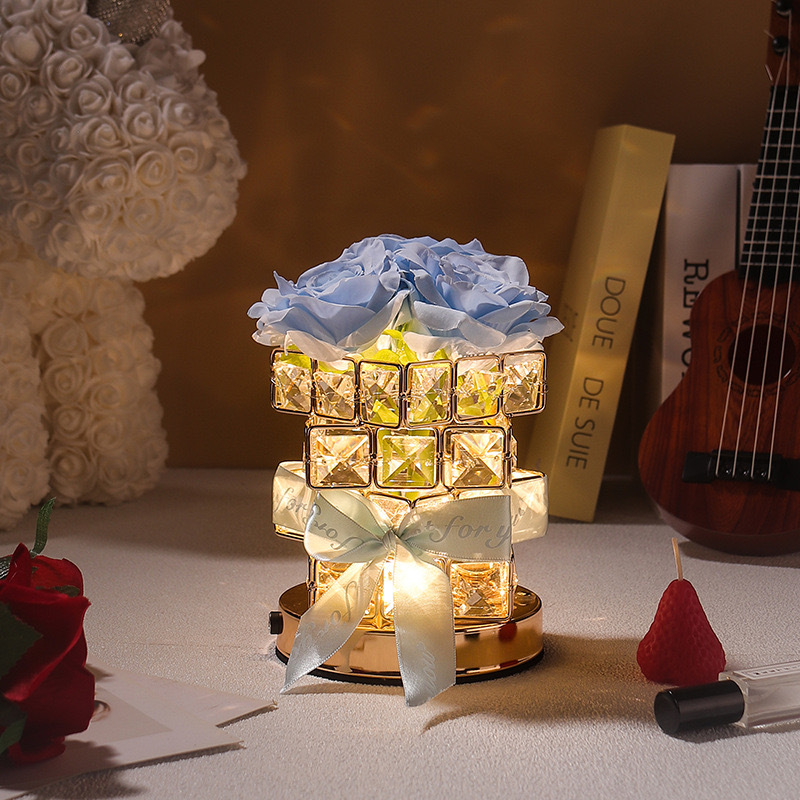 Rose Crystal Table Lamp