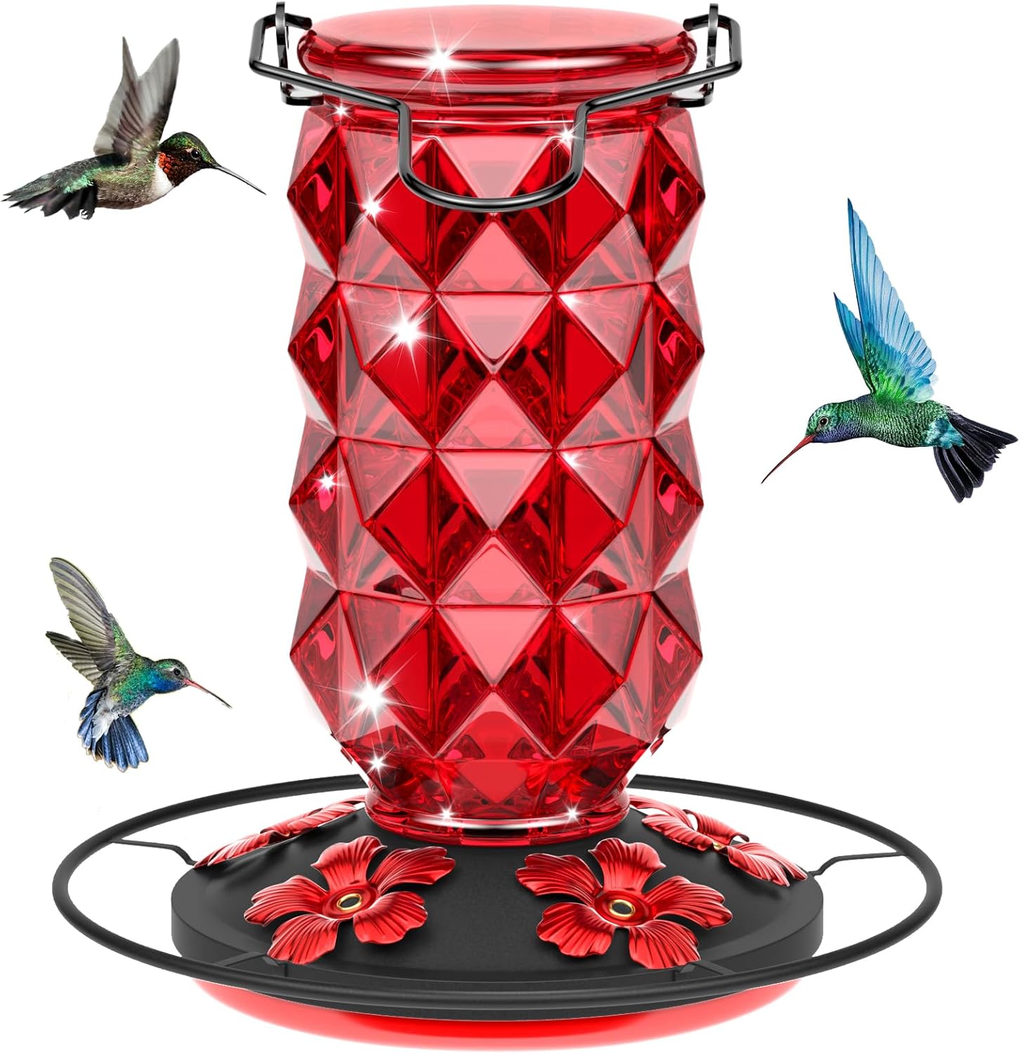 Glass Hummingbird Feeder