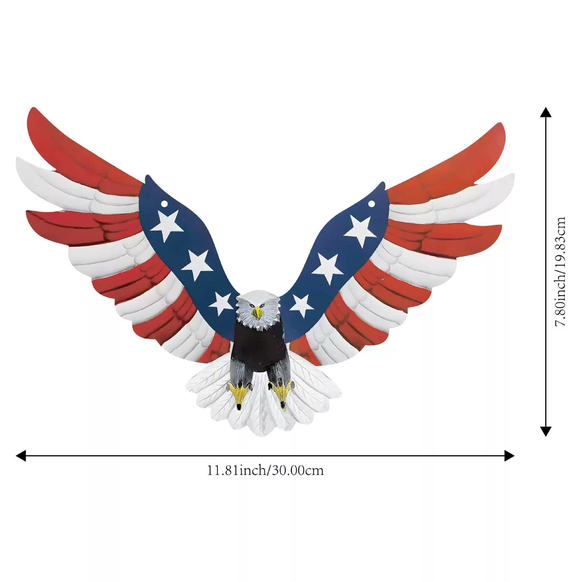 🦅Handmade Bald Eagle with Flag Wings