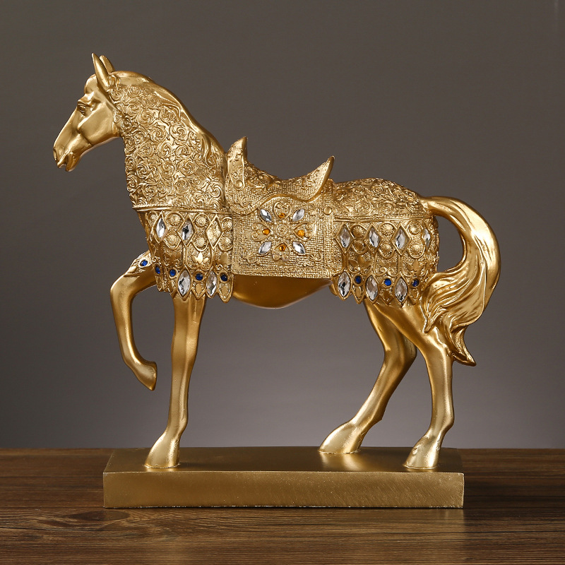 Luxury Diamond Horse Standing Statue