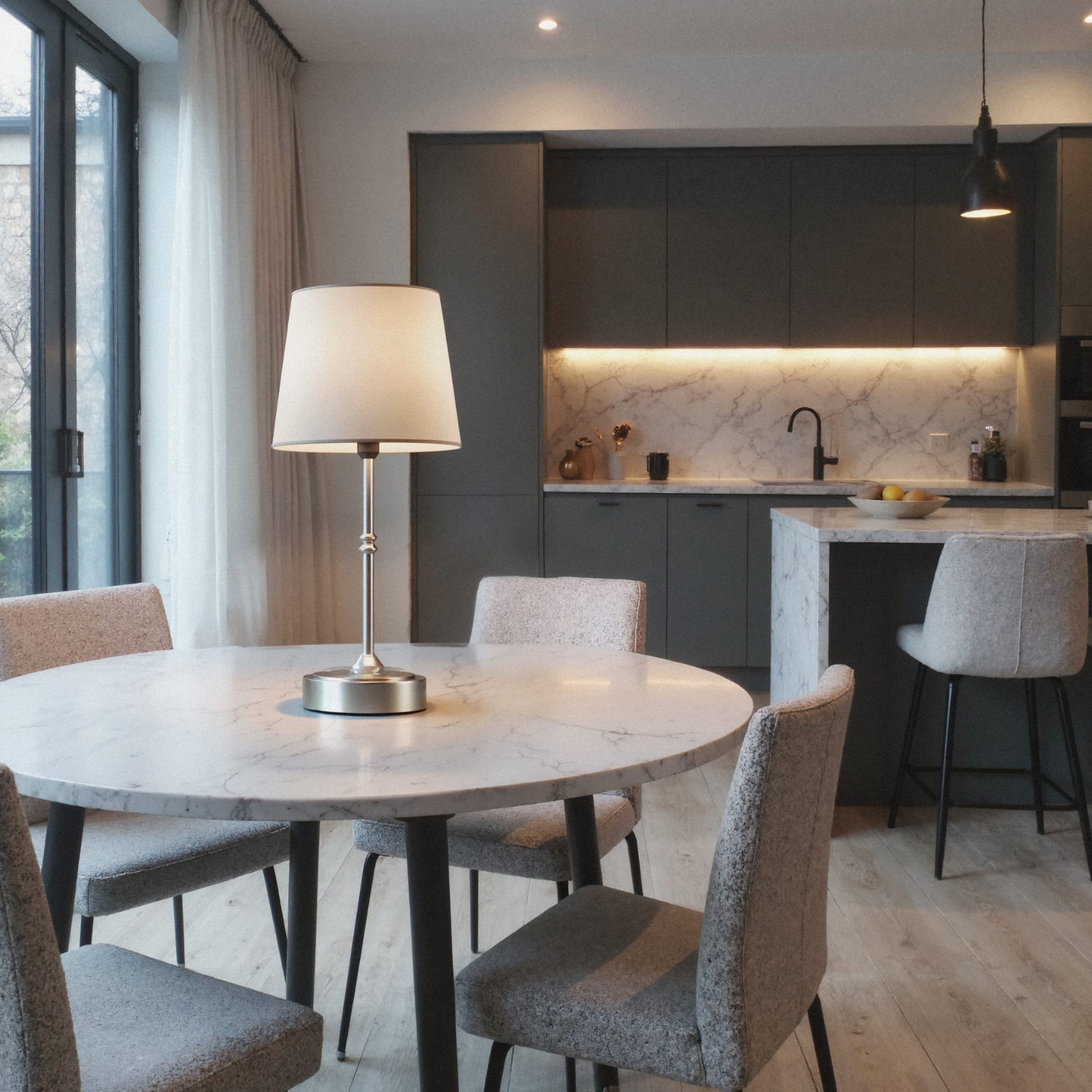 Fabric Cover LED Modern Simple Desk Lamp