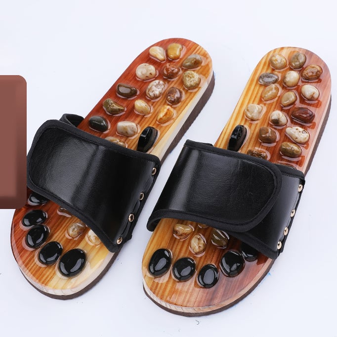 Pebble Acupoint Foot Massage Slippers