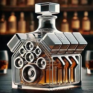 V8 Engine Shaped Whiskey Decanter 