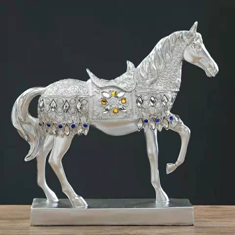 Luxury Diamond Horse Standing Statue