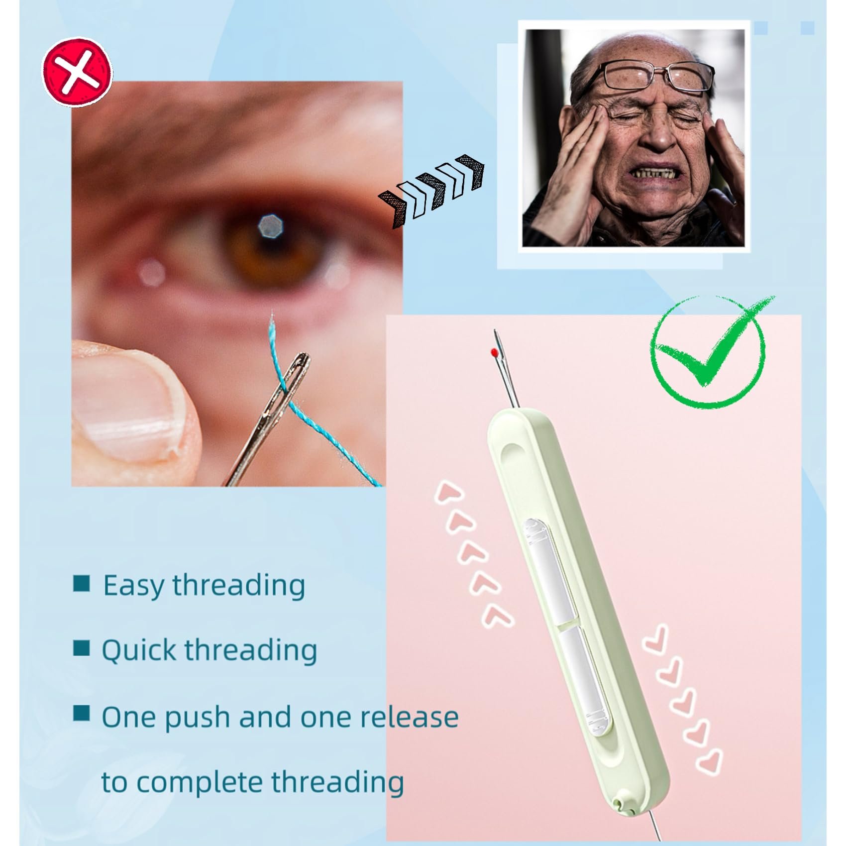 2 In 1 Needle Threader Seam Ripper