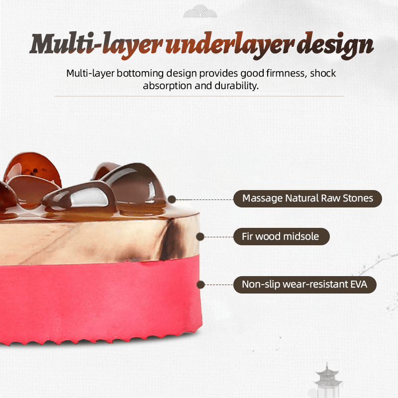 Pebble Acupoint Foot Massage Slippers