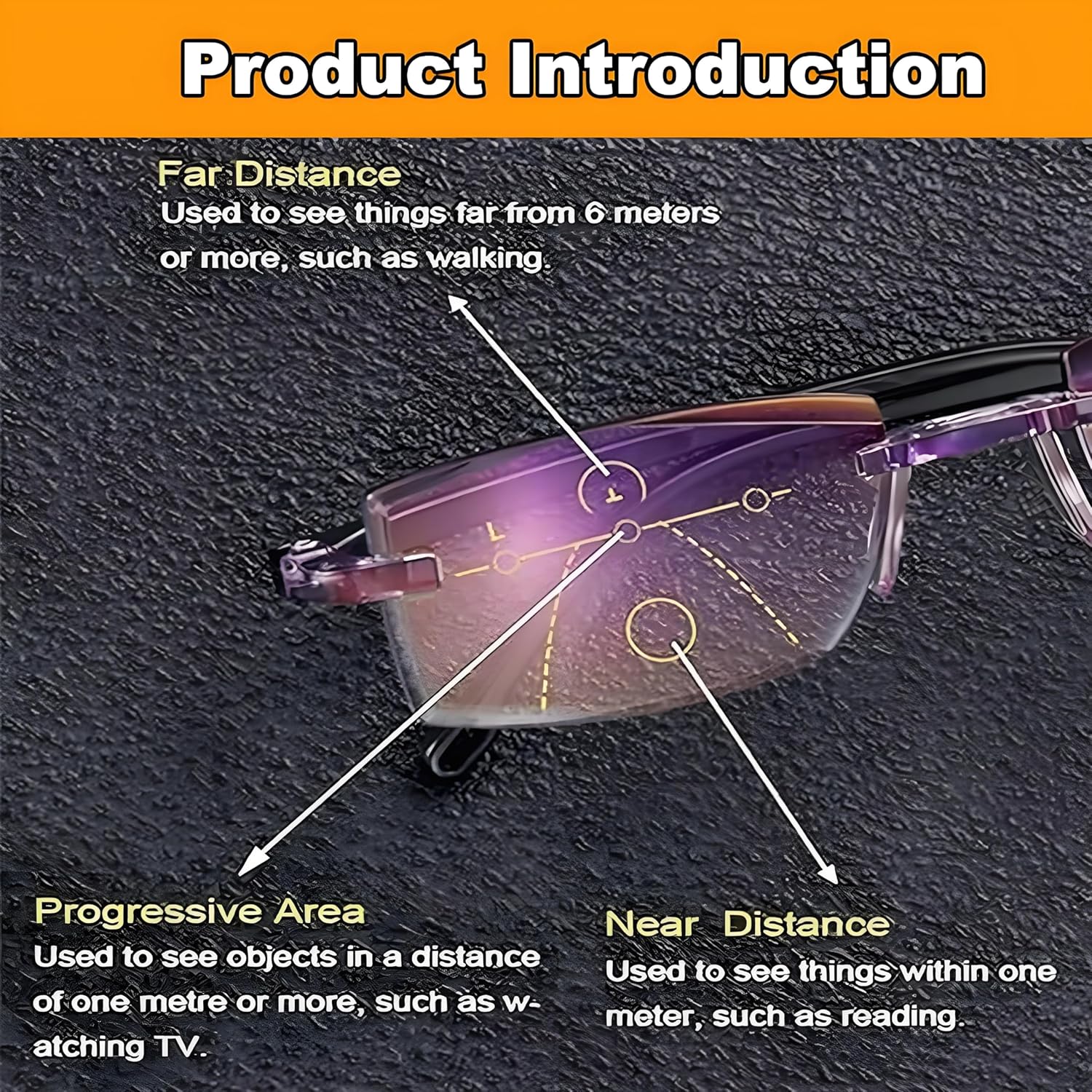 Automatic Zoom Blue Light Blocking Reading Glasses