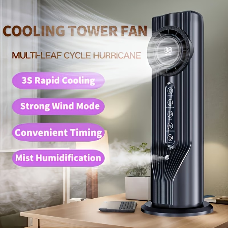 6-Speed USB Portable Air Conditioner And Humidifier Fan