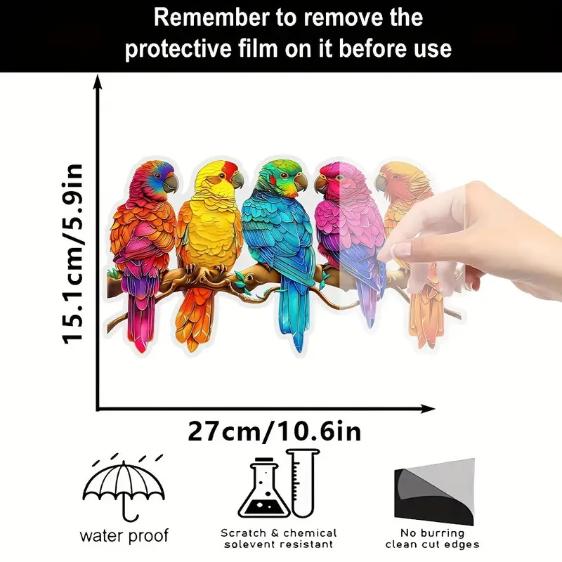 The Best Christmas Gift - Parrots Stained Window Panel Hangings