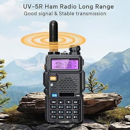 UV-5R Ham Radios Long Range—8W Dual Band Rechargeable Walkie Talkie Portable Two-Way Radios