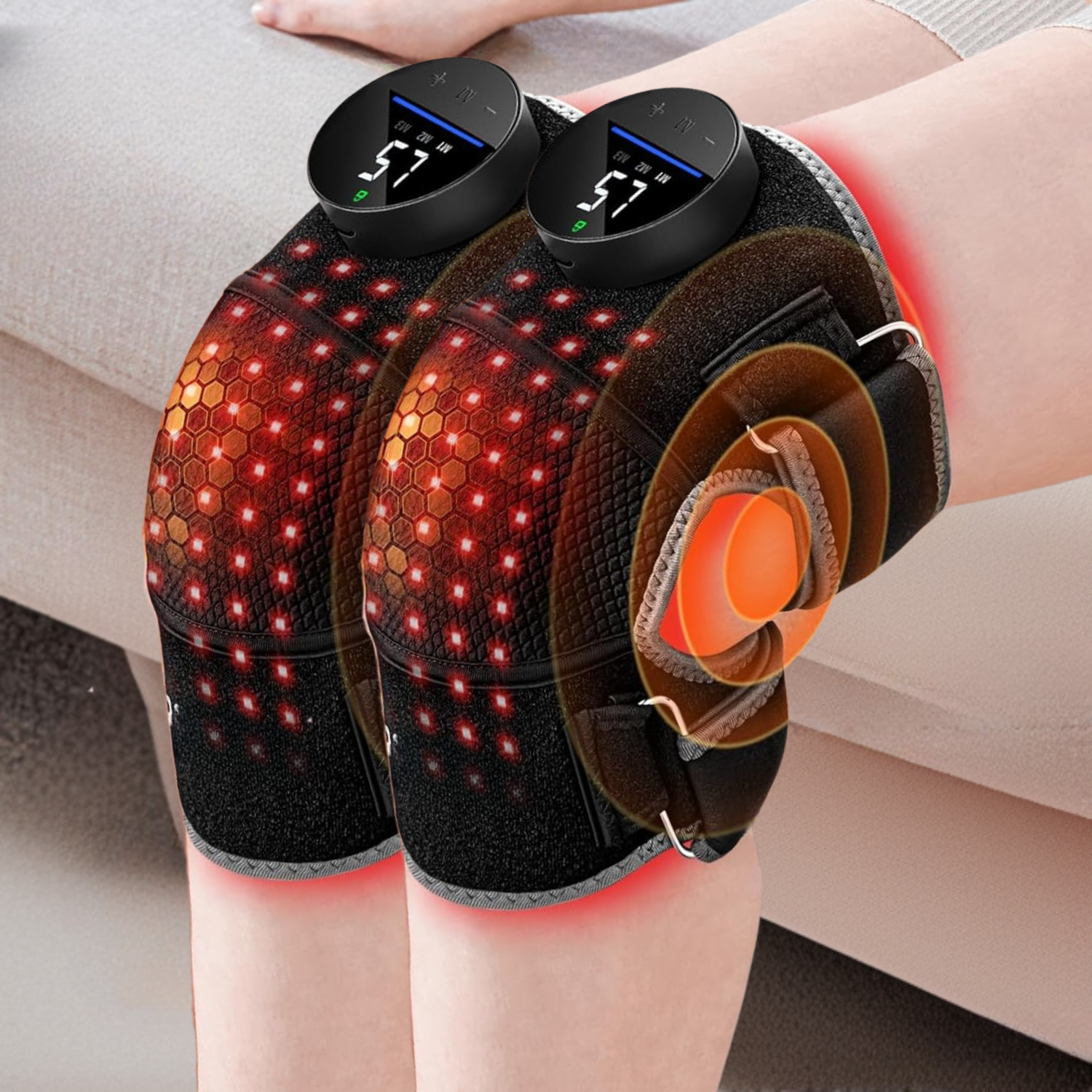 Welnax™ Red Light Therapy Heated Knee Braces