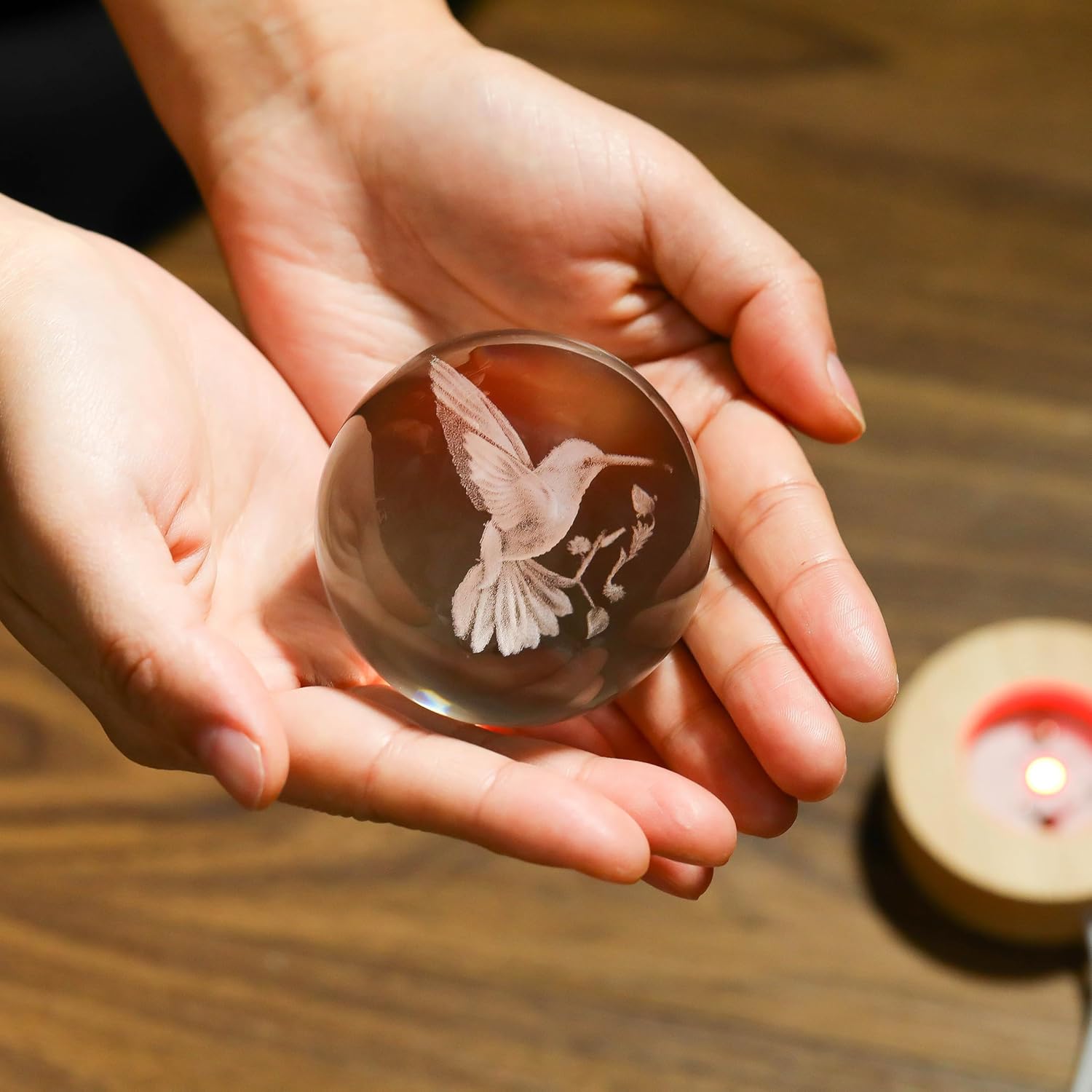 3D Hummingbird Crystal Ball