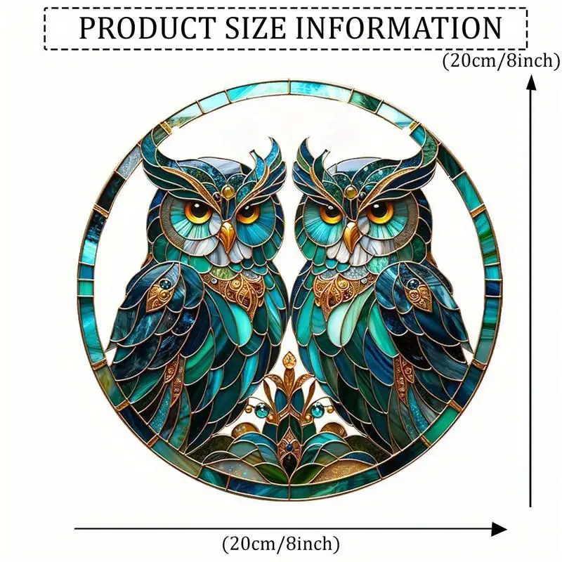 Owl Window Hanging Stained Glass