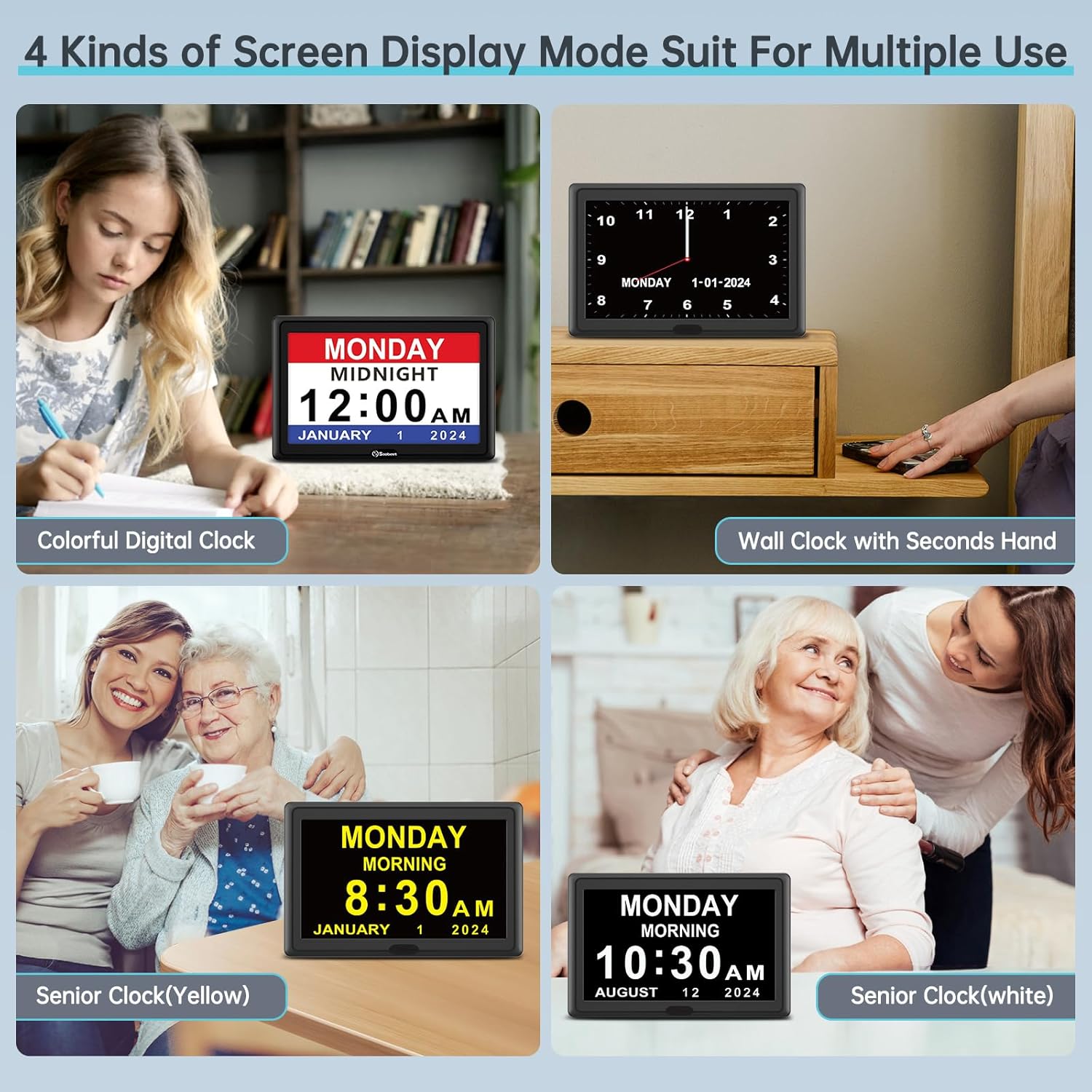 Welnax™ Digital Dementia Alarm Clock