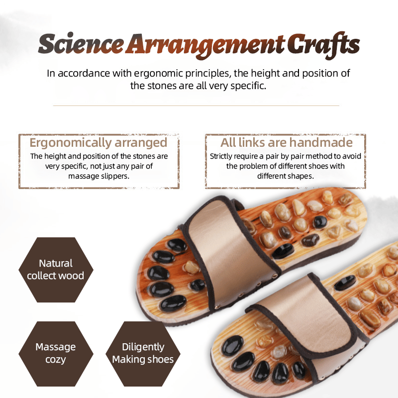 Pebble Acupoint Foot Massage Slippers