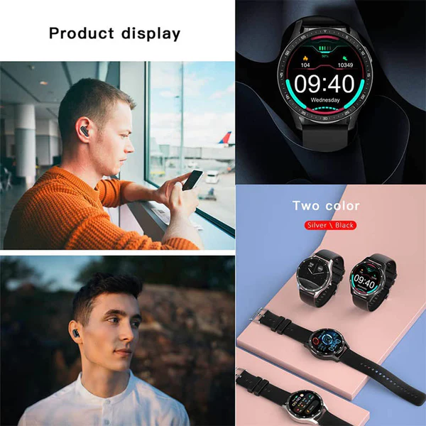 Multi-Function Bluetooth Smartwatch with Earbuds