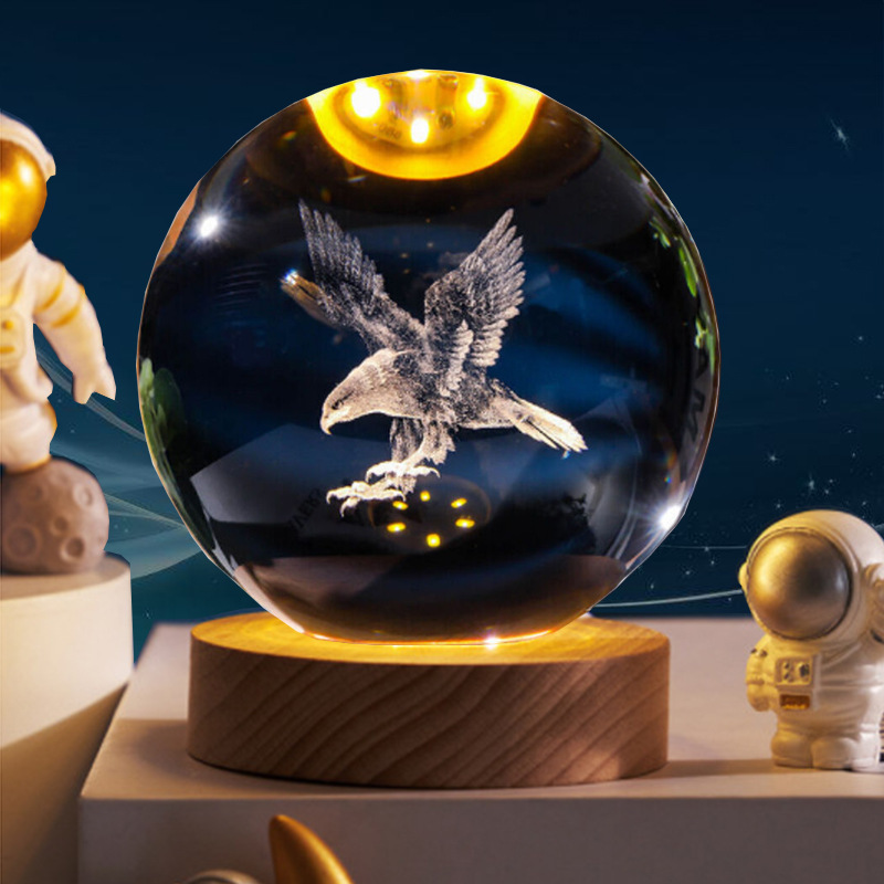 3D Hummingbird Crystal Ball