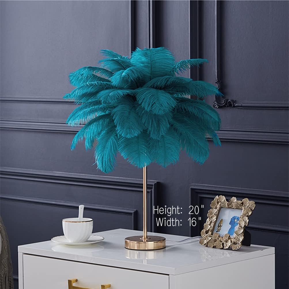 Remote Control Feather Table Lamp